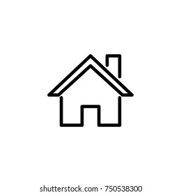 Modern home line icon. Premium pictogram isolated on a white background. Vector illustration. Stroke high quality symbol. House icon in modern line style.