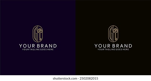 A modern home lock logo with simple line elements gives the impression of housing, femininity and luxury