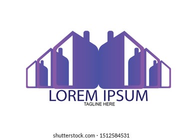 
Modern home logo for business