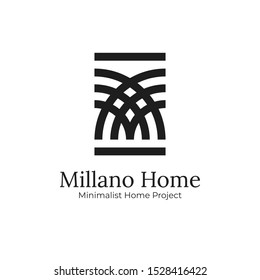 Modern home logo concept. House Real Estate Building Apartment with Premium Elegant Luxury logo design style. simple and flat design the logo looks prefisional.