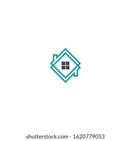 Modern home logo design concept.