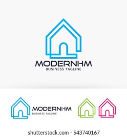 Modern home logo design. Modern and Creative house logo concept. Vector logo template