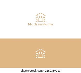 Plantilla vectorial de diseño de logotipo residencial moderno	