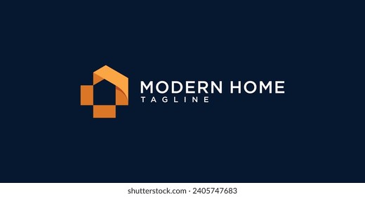 Modern home logo design vector