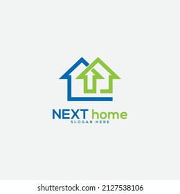 Modern home logo designs template, Next level Building logo designs concept.