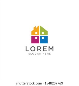 Modern Home logo icon .Home furnishing logo Vector 