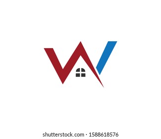 Modern Home Logo, Initial W property Logo