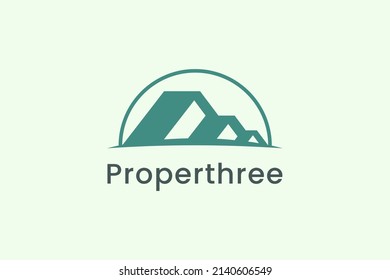 Modern home logo template in simple shape represents property or apartment for real estate business