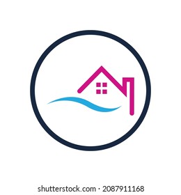 modern home logo vector icon illustration design template