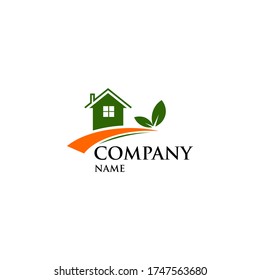 modern home logos with a natural combination. real estate logo vector modern template