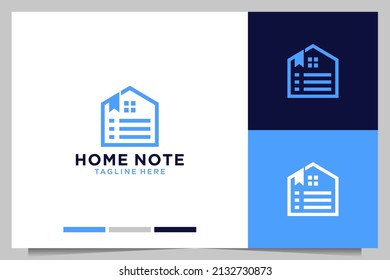 Design des modernen Home Note Logos