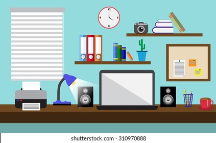 Modern home office workspace