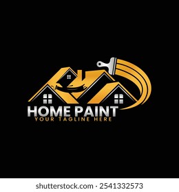 Logo de pintura para el hogar moderno - Vibrante, Servicios de pintura logo