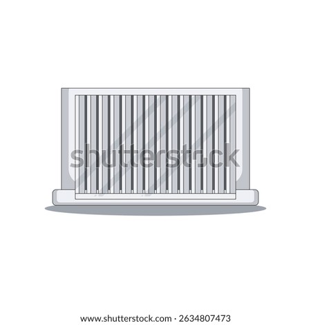 Modern home radiator for efficient indoor heating. Sleek design with vertical fins for maximum heat distribution and energy-saving warmth during cold seasons.