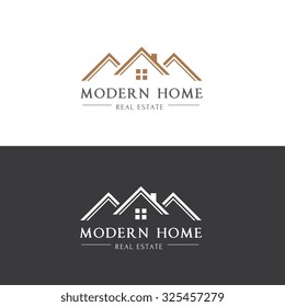 Modern Home, Real Estate Logo