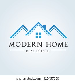 Modern Home, Real estate logo Template.