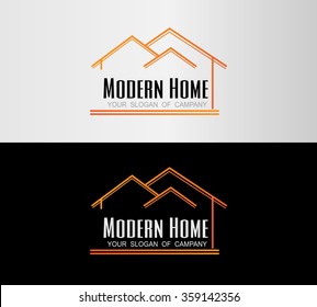 Modern Home, Real Estate Logo,House