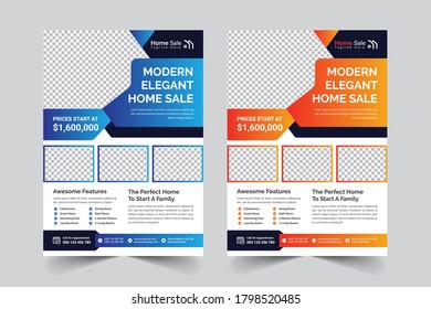 Modern Home Sale Real Estate Flyer Template