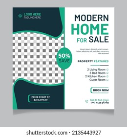Modern home sale social media post template