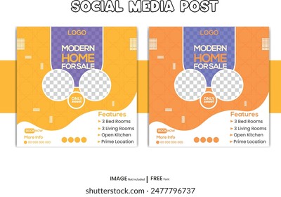 Modern Home Sale Social media post design