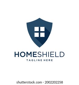 Modern Home Shield logo design template