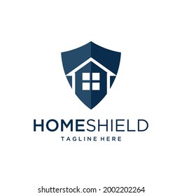 Modern Home Shield logo design template