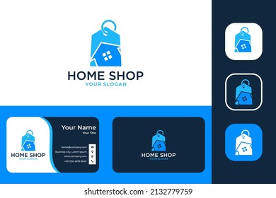 modern home shop logo design and business card