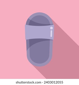 Modern home slippers icon flat vector. Object flip garment. Informal apparel