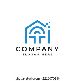 Geometrisches Logo für moderne Home-Technologie