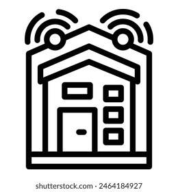 Modern home technology icon outline vector. Innovative installation. Things of internet system