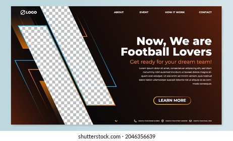 Modern homepage design template with image placement