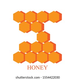 Modern honey icon vector texture illustration design template