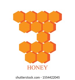 Modern honey icon vector texture illustration design template