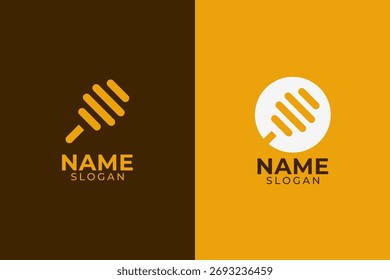 Colección moderna del Vector del logotipo de la miel para el diseño dulce, natural, y de la marca de la abeja