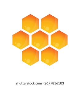 Icono de panal moderno con un gradiente suave, ideal para un diseño y marca limpios