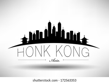 Modern Hong Kong City Skyline Design