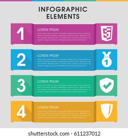 Modern honor infographic template. infographic design with honor icons includes medal. can be used for presentation, diagram, annual report, web design. 
