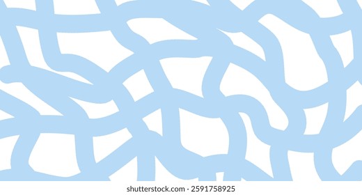 Modern horizontal background with colorful waves. Trendy vector illustration in style retro 60s 70s. Pastel colors abstract modern simple