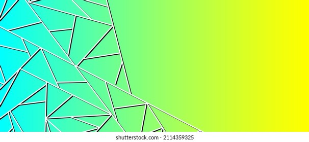 Modern horizontal banner or background with pattern of triangles, mosaic and blank gradient space. Vector EPS 10