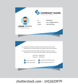 Modern Horizontal ID Card design template simple creative layout vector background