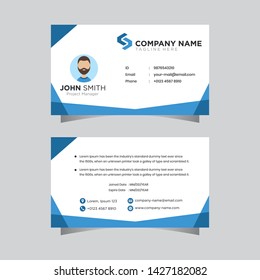 Modern Horizontal ID Card design template simple creative layout vector background