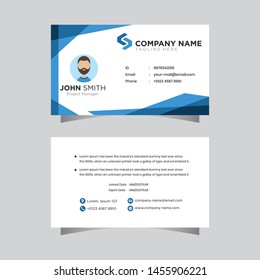 Modern Horizontal ID Card design template simple creative layout vector background