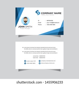 Modern Horizontal ID Card design template simple creative layout vector background