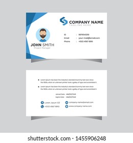 Modern Horizontal ID Card design template simple creative layout vector background