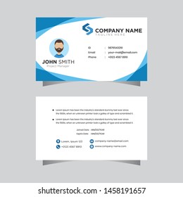Modern Horizontal ID Card design template simple creative layout vector background