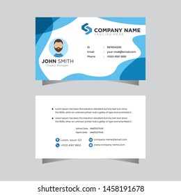 Modern Horizontal ID Card design template simple creative layout vector background