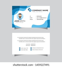 Modern Horizontal ID Card design template simple creative layout vector background