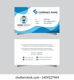 Modern Horizontal ID Card design template simple creative layout vector background