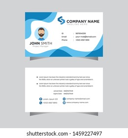 Modern Horizontal ID Card design template simple creative layout vector background