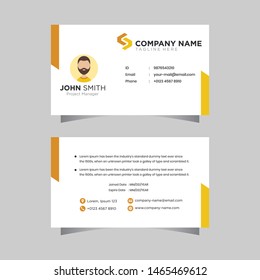 Modern Horizontal ID Card design template simple creative layout vector background